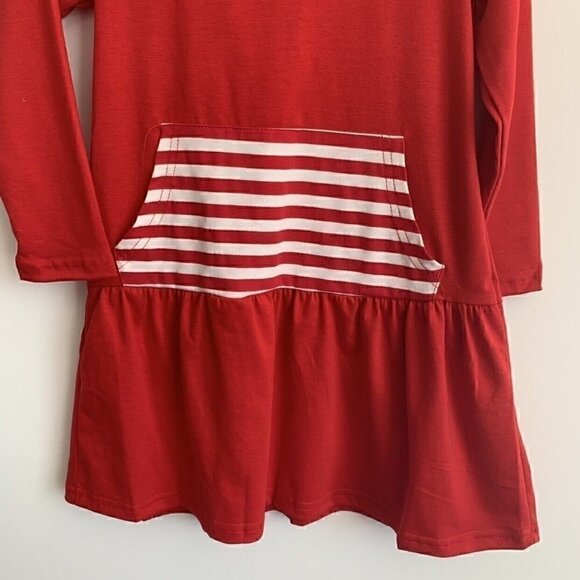 NEW Basics By Sunshine Swing Red Hooded Dress, 3T - Picture 5 of 9